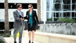 City Business People Walking to Meeting