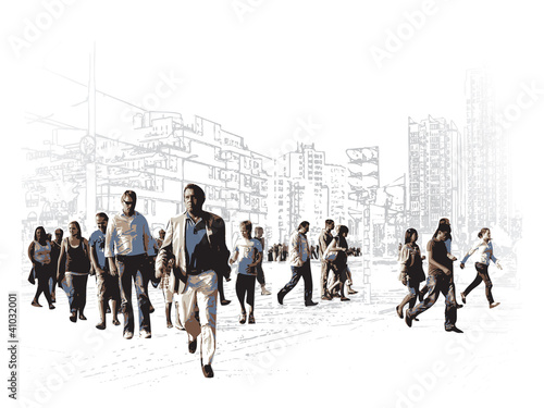 Vector: Illustration Of An Modern Urban Square Illustration Of An Modern Urban Square