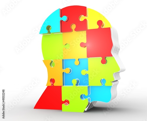 Illustration: puzzle kopf puzzle kopf