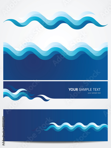 Vector: Abstract vector background -water waves Abstract vector background -water waves