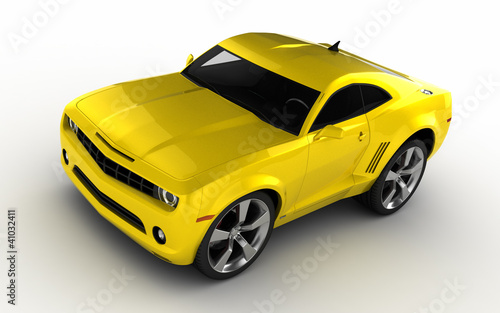 Illustration: Modern funny micro car Modern funny micro car