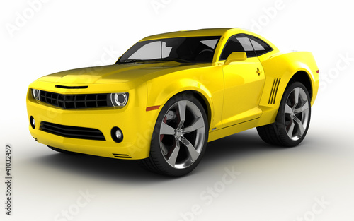 Illustration: Modern funny micro car Modern funny micro car