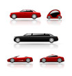 Set of car icons. Vector cars.