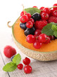 melon and berries fruits
