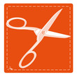 icone ciseaux orange