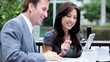 Business Executives Meeting Outdoors Business Executives Meeting Outdoors
