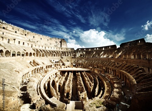 Photo: inside of Colosseum in Rome, Italy inside of Colosseum in Rome, Italy