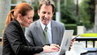 Professional Business Team Working Outdoors