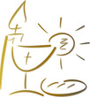 Symbol-Set: Christliches Abendmahl (Gold)