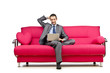 Man sitting in the sofa Man sitting in the sofa
