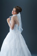 Beautiful bride in studio shooting