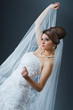 Beautiful bride in studio shooting
