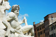 Tritone della fontana dei quattro fiumi in Piazza Navona, Italia Tritone della fontana dei quattro fiumi in Piazza Navona, Italia