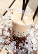 Foto: Bubble Tea braun mit Tapiokaperlen Bubble Tea braun mit Tapiokaperlen