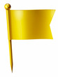 blank flag pin in gold blank flag pin in gold