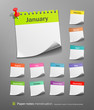 White paper note. vector illustration