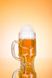 Beer glass on the table Beer glass on the table