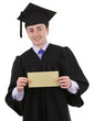 Graduate with an envelope