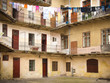 Old european architecture building yard Old european architecture building yard