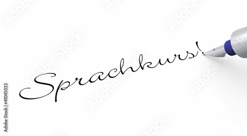 Illustration: Stift Konzept - Sprachkurs! Stift Konzept - Sprachkurs!