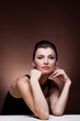 Portrait of woman in black dress