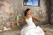 Bride in grunge setting