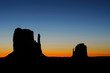 Photo: Sunrise behind the Mittens at Monument Valley Sunrise behind the Mittens at Monument Valley