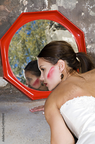 Photo: Bride on the ground Bride on the ground