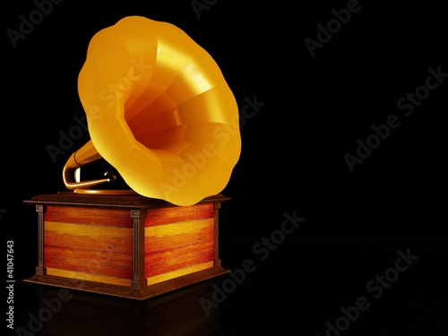 Illustration: an old gramophone an old gramophone