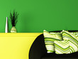 Decorative pillows on the sofa