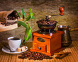 grinder and other accessories for the coffee