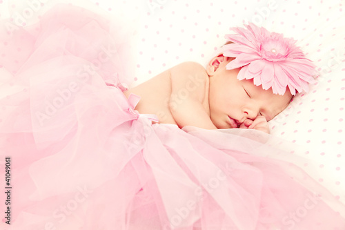 Photo: Adorable sleeping newborn ballerina Adorable sleeping newborn ballerina