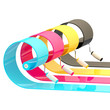 Glossy paint rollers with strokes Glossy paint rollers with strokes