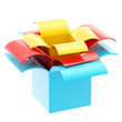 Three colorful gift boxes isolated Three colorful gift boxes isolated