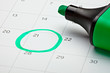 calendar marked important year