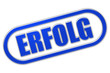 Stempel blau glas ERFOLG