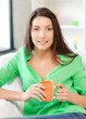 lovely woman with mug