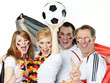 German soccer fans of different ages shows thumbs up