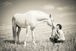 Young woman and Horse