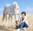 Young woman and Horse