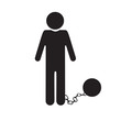 man in chains