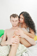 Young couple in bed