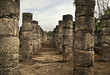 These columns surround the Temple of the Warriors, a massive tem