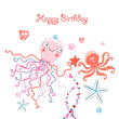 jellyfish and octopus