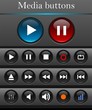 Black media buttons