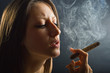 Smoking cigar