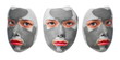 Photo: Sad teenager with grey cosmetic mask Sad teenager with grey cosmetic mask