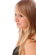 Girl on white background