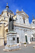 Statue of pope John Paul II in front of Almudena Cathedral Statue of pope John Paul II in front of Almudena Cathedral