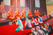 Mural of traditional Thai lifestyle, Wat Pa Nachuak, Mahasarakha Mural of traditional Thai lifestyle, Wat Pa Nachuak, Mahasarakha
